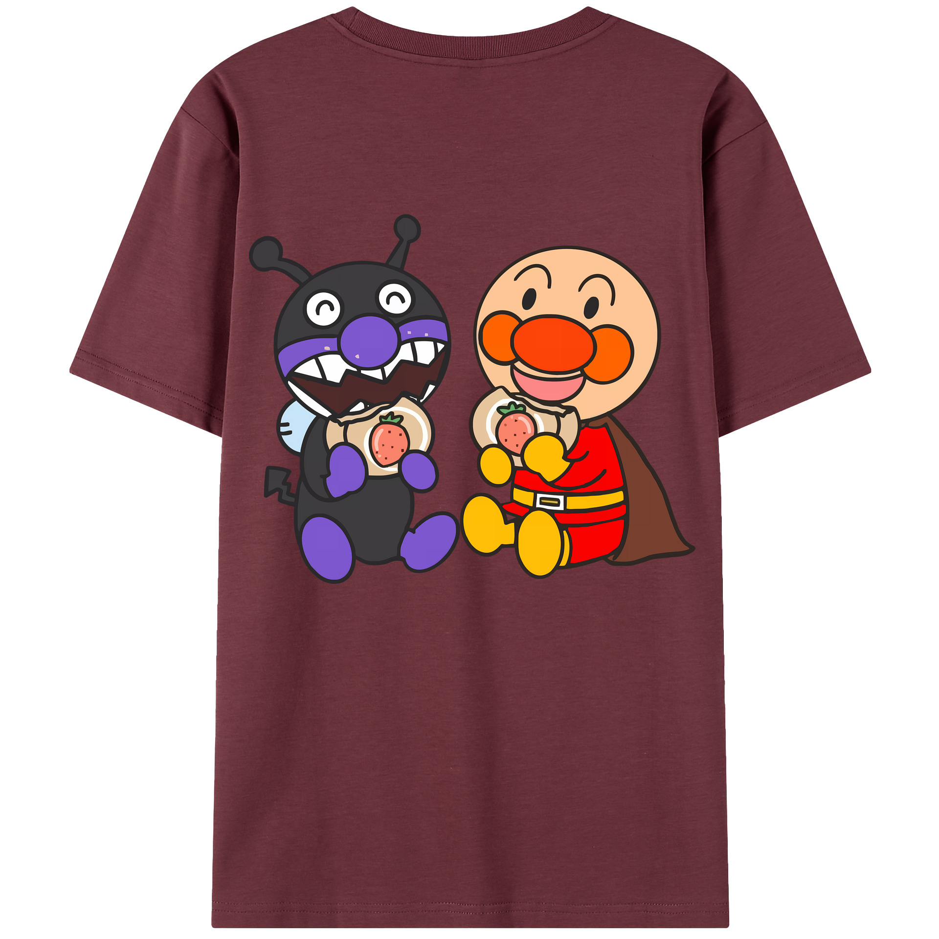 （画像用） アンパンマン Anpanman 綿100％半袖Tシャツ（背面プリント）